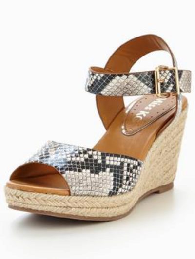 Miss Kg Paisley Two Part Wedge Sandal Miss Kg Paisley Two Part Wedge Sandal